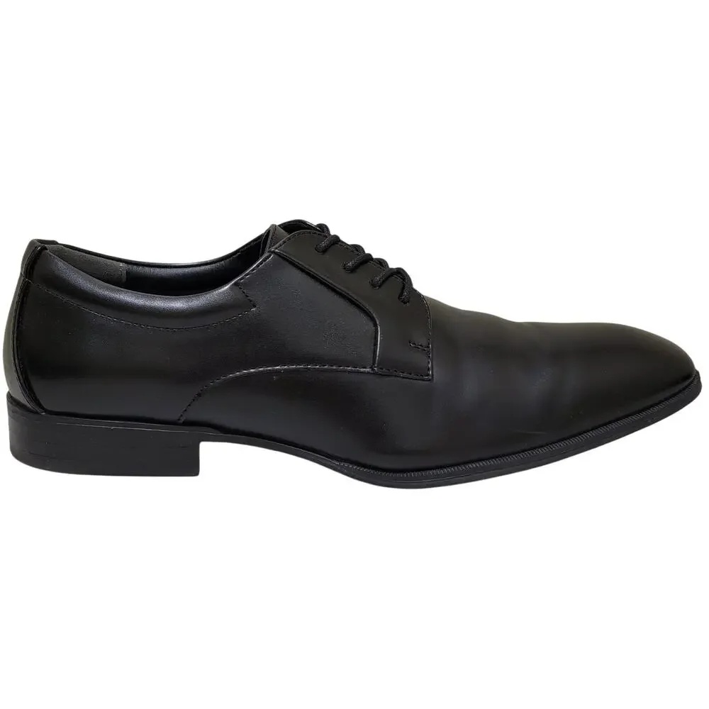 Alfani Men Andrew plain Toe Derby Oxfords Size US 13M Black Faux Leather